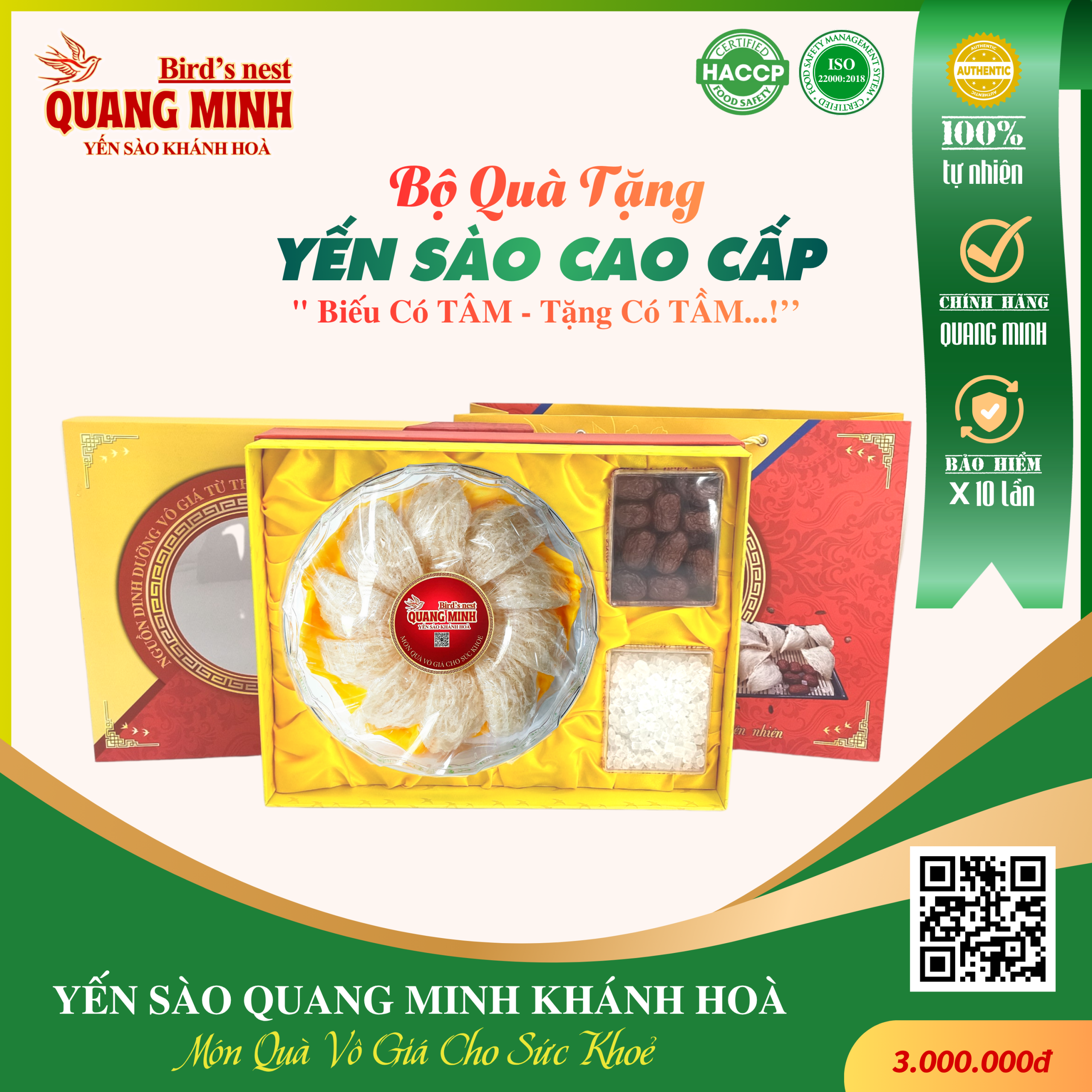 bộ quà tặng yến sào 100g