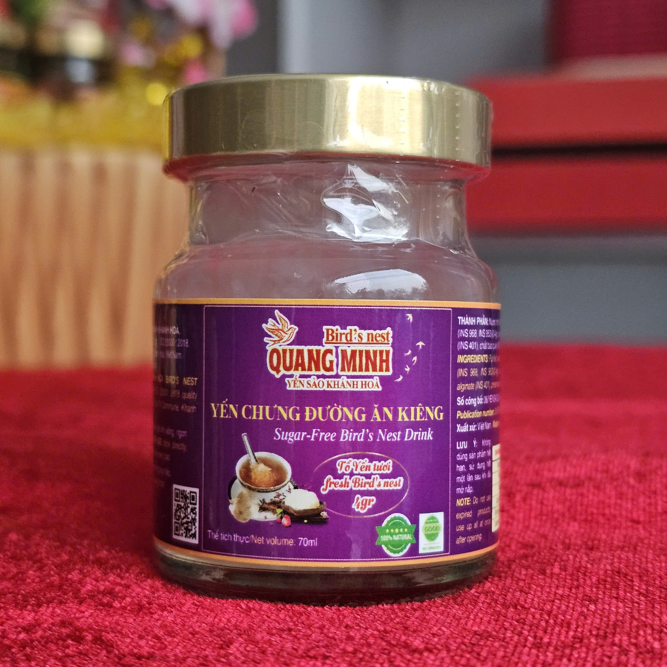 Yến chưng đường ăn kiêng (4gr tổ yến nguyên chất)